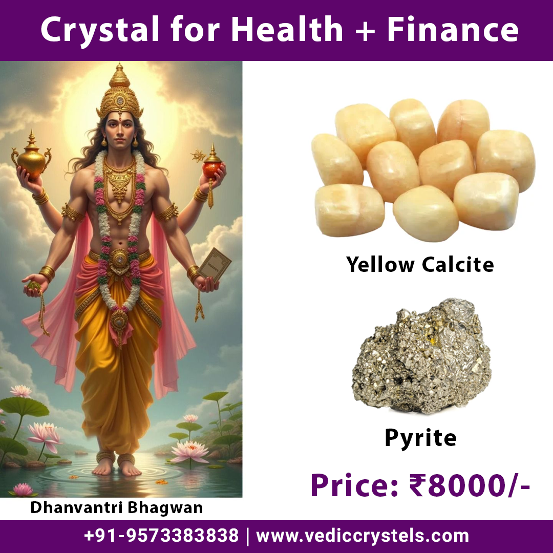 Dhanvantri Healing Crystals – Health & Wealth Energizer | Crystal for Health & Finance