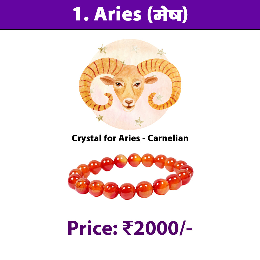 1. Mesha Rashi Crystal | Aries Zodiac Sign Crystal