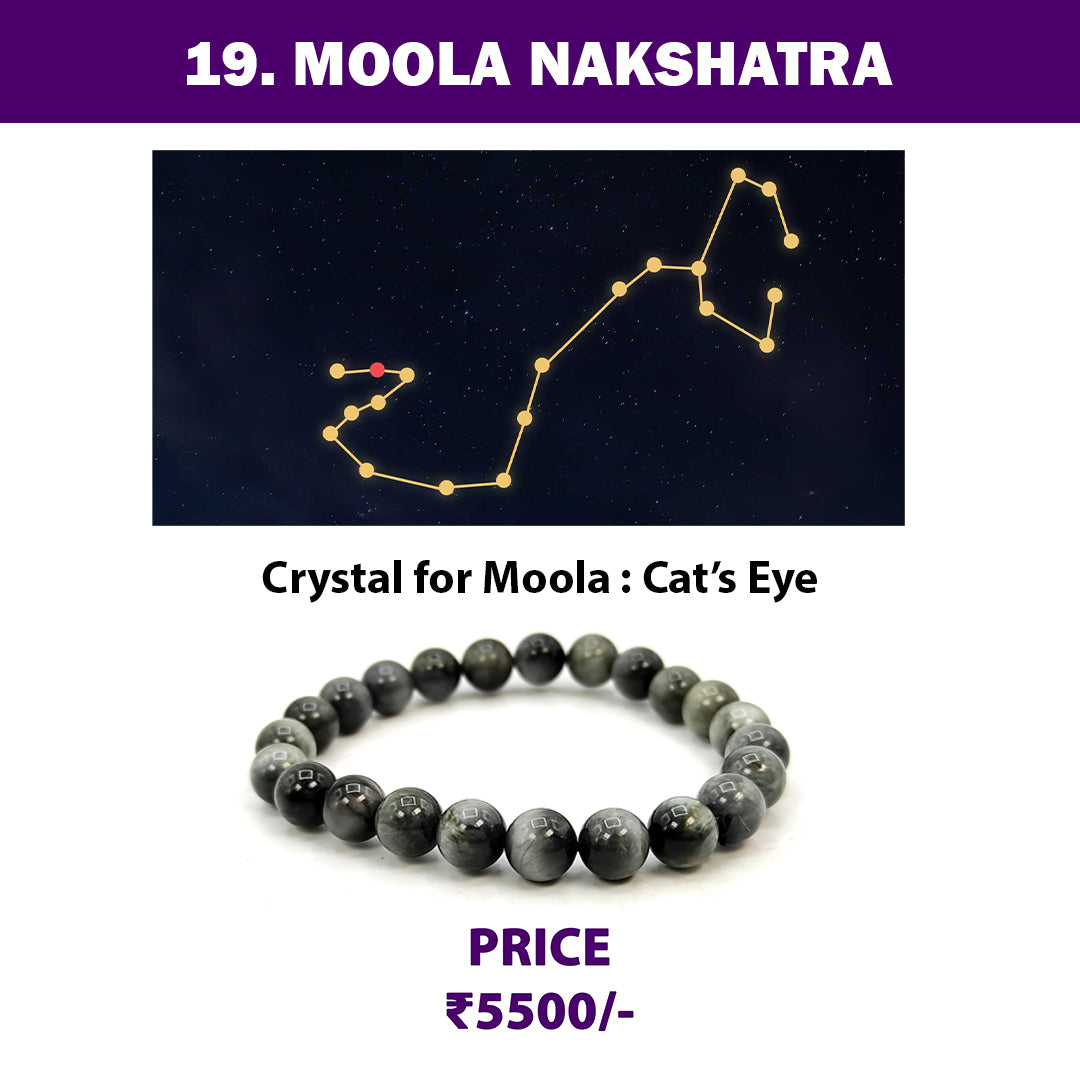 19. Moola Nakshatra Crystal | Cats Eye Adjustable Bracelet