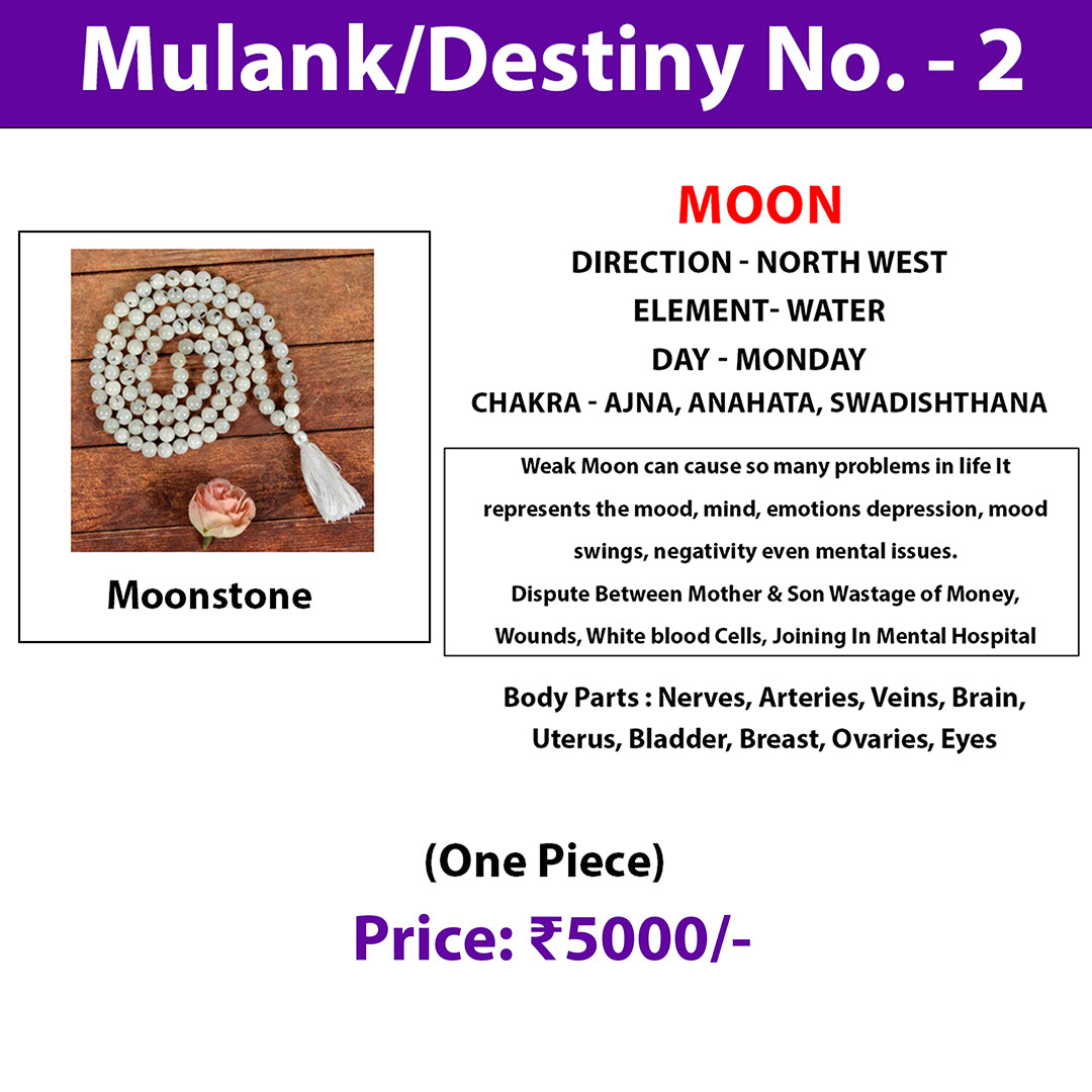 Crystal for Mulank 2 | Crystal For Destiny Number 2 | Moonstone