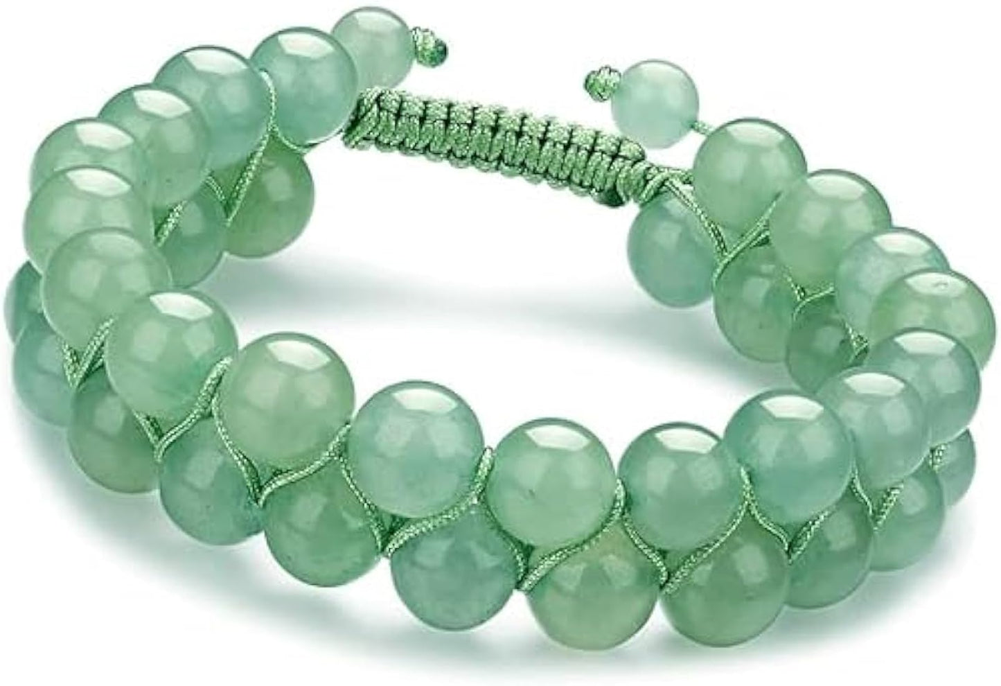 Green Aventurine Double Beaded Wire Crystal Bracelet