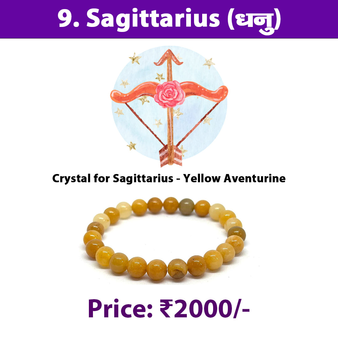 9. Dhanu Rashi Crystal | Sagittarius Zodiac Sign Crystal