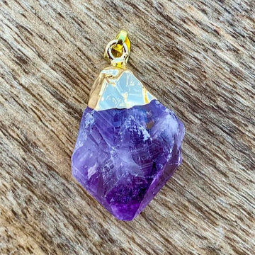 Crystal for House (Amethyst Rough Stone Pendant),