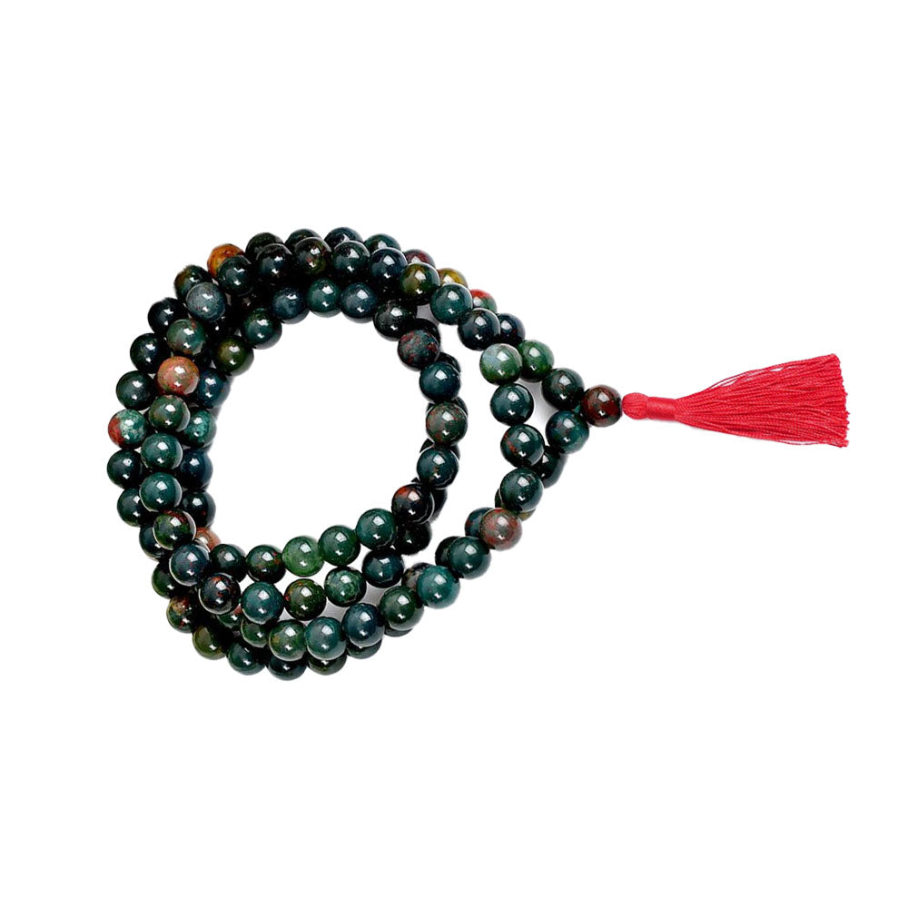 Blood Stone Bead Mala