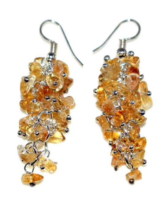 Citrine Ear Hanging, {Earrings}