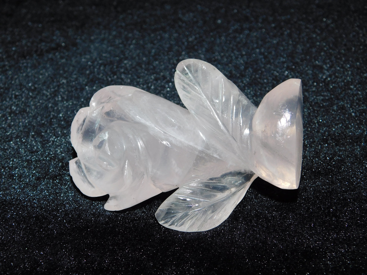 Natural Rose Quartz Curved Flower