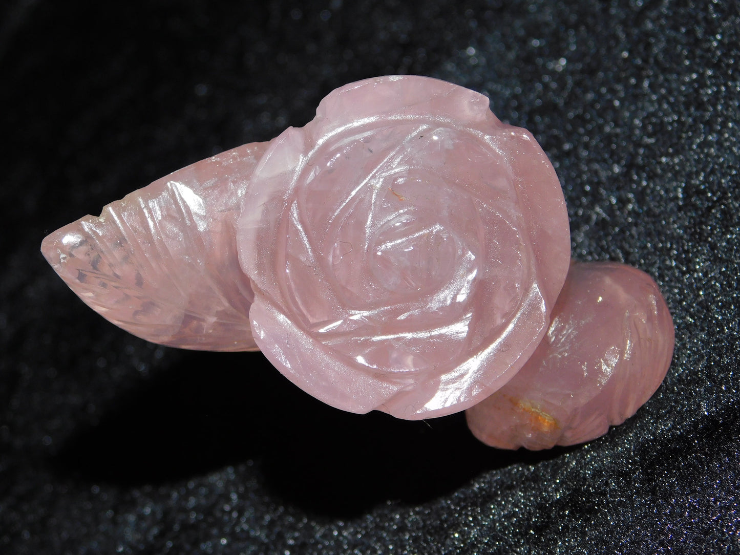 Natural Rose Quartz Curved Flower