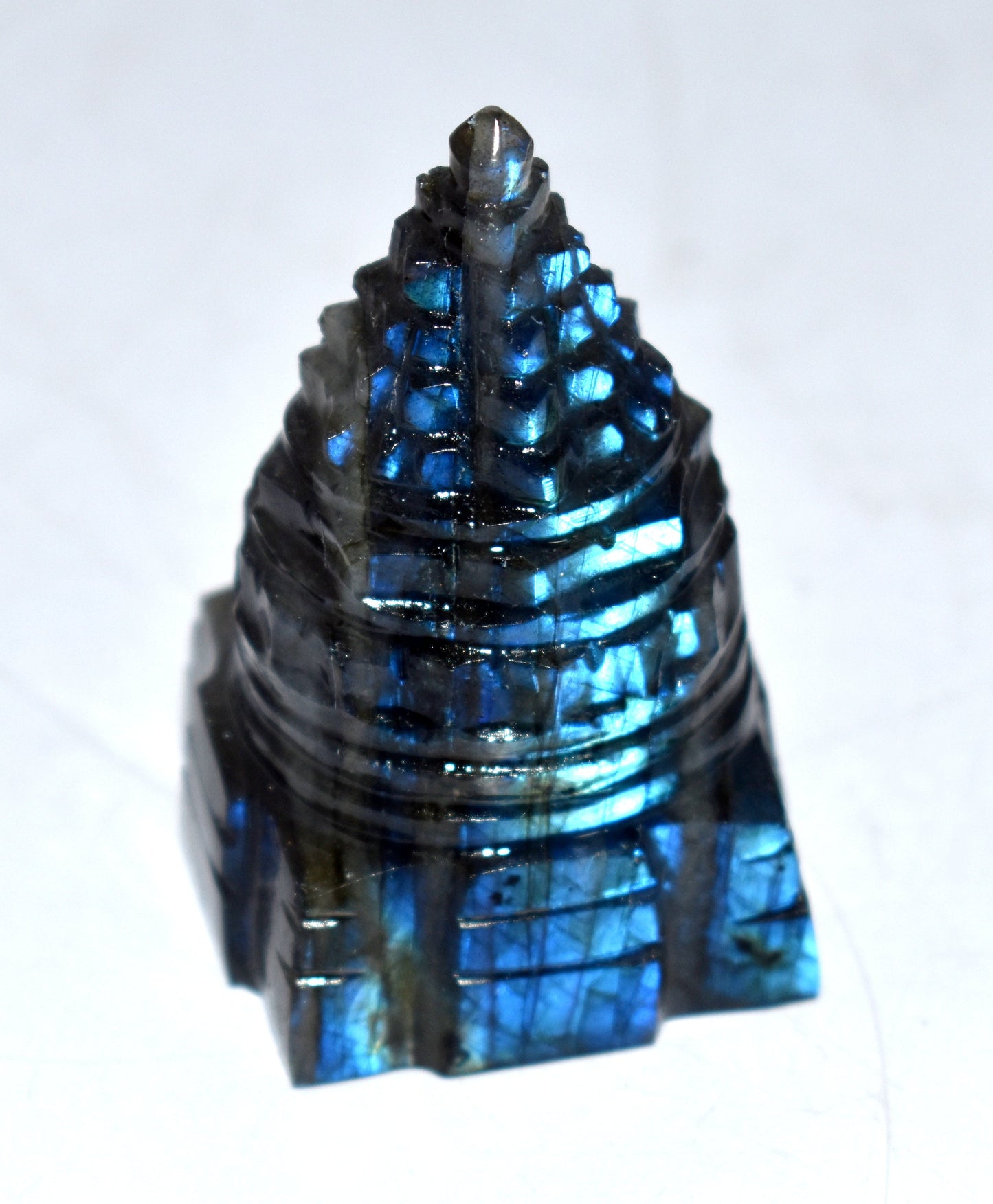 Natural Labradorite Handmade Shree Yantra