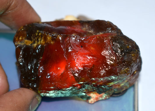 Amber Gemstone Rough, {33.52 Gram}