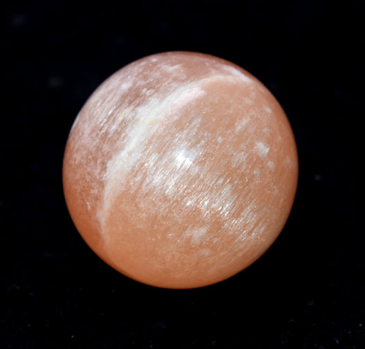 Orange Selenite Crystal Ball - {79.00 Gram}