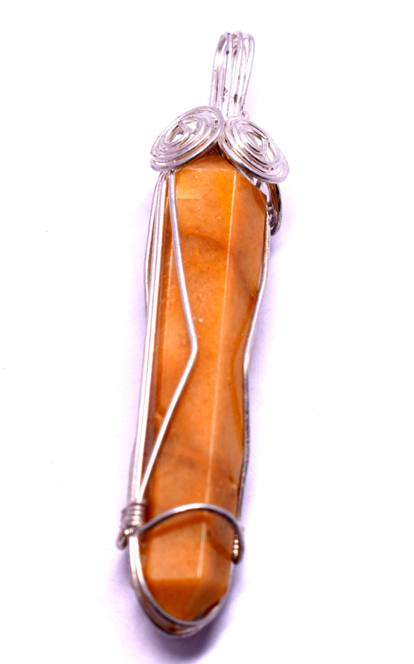 Yellow Aventurine Wire Pendent