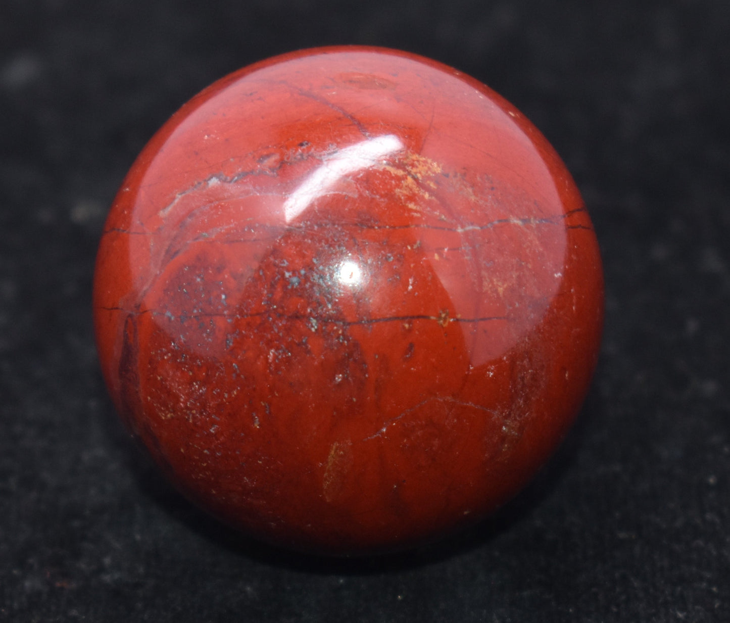 Natural Red Jasper Crystal Ball, {102.20 Gram}