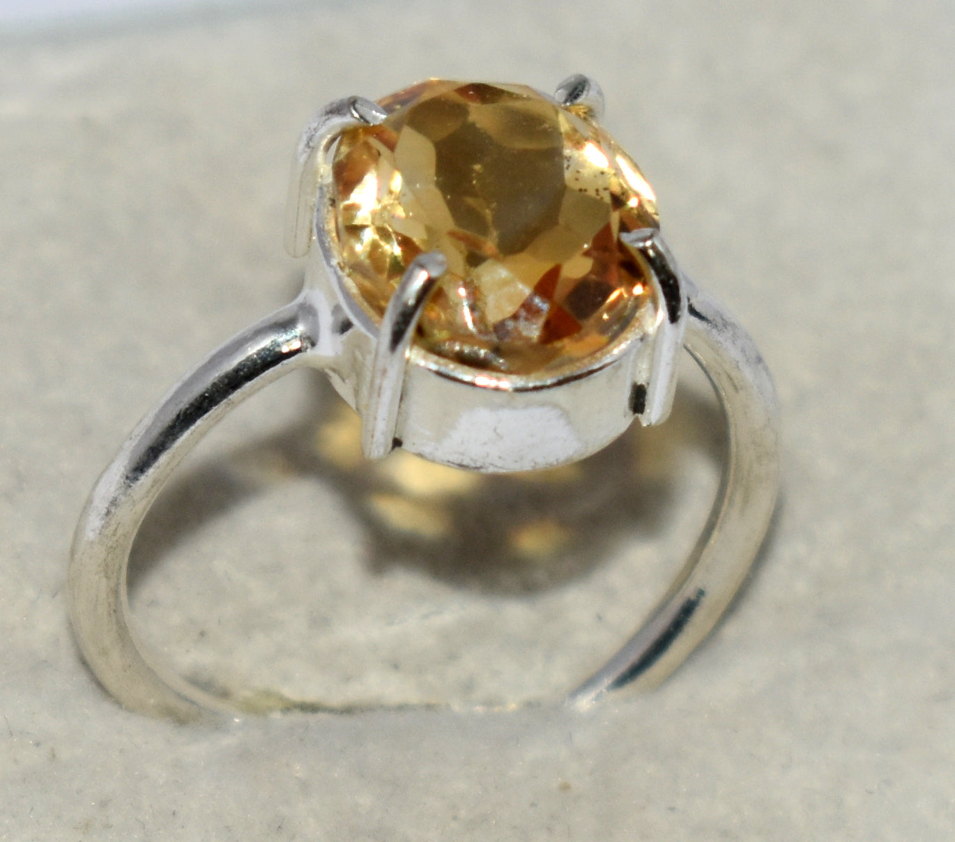 Citrine Adjustable Ring, {3.18 Gram}