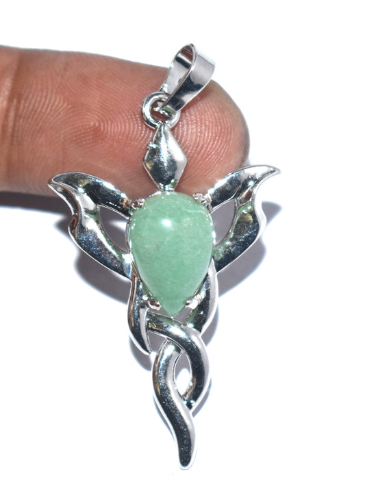 Beautiful Green Aventurine Locket, {Weight - 5.40 Gram}