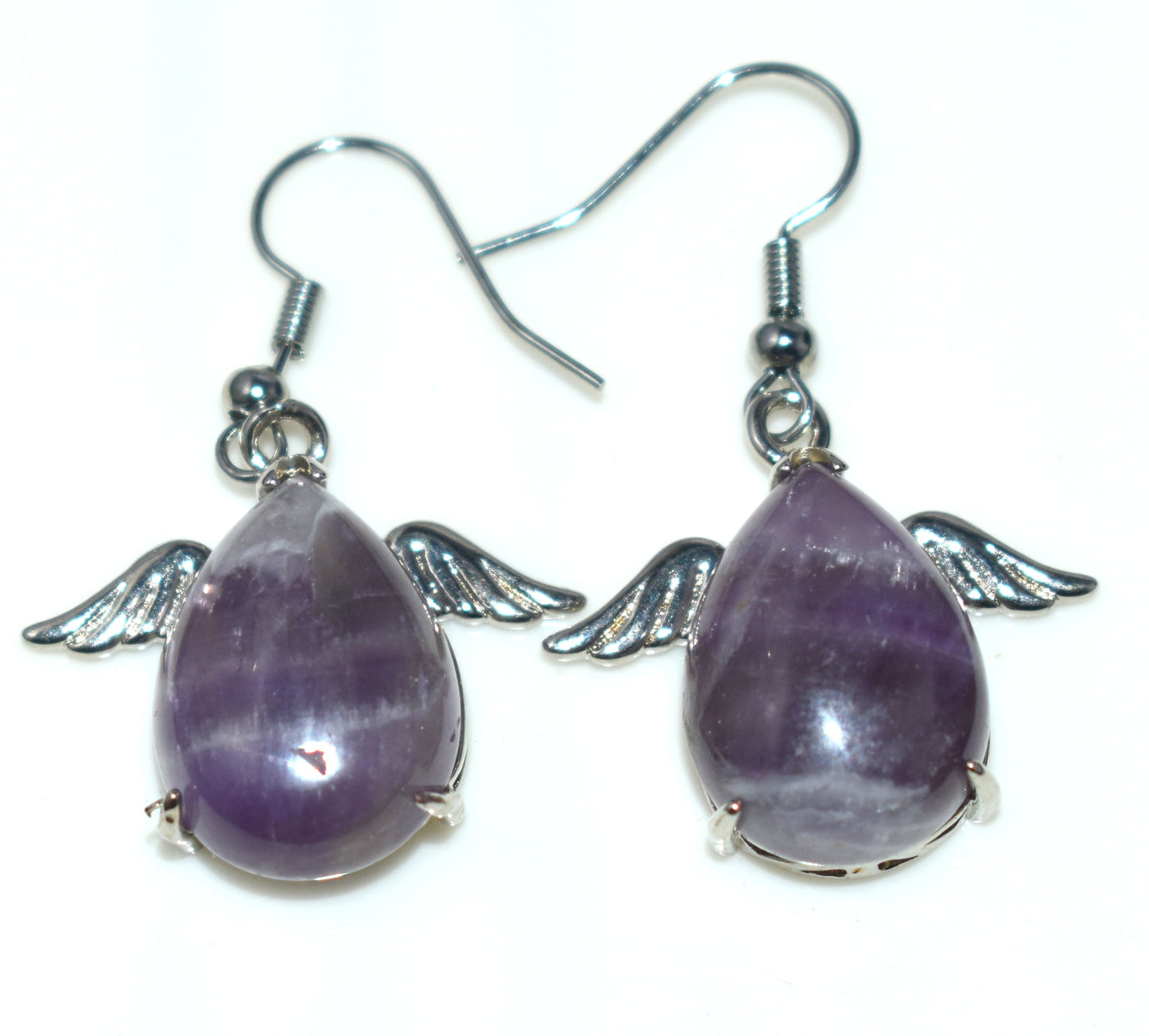 Beautiful Amethyst Ear Hangings,{Earrings} {Weight - 8.0Gram}