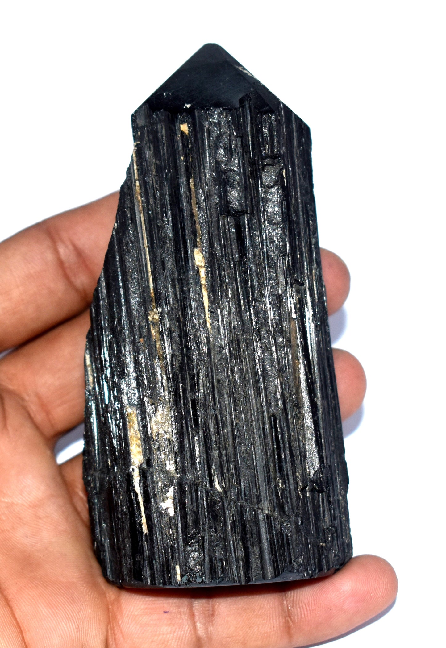 Black Tourmaline Crystal Pencil, {356.00 Gram},