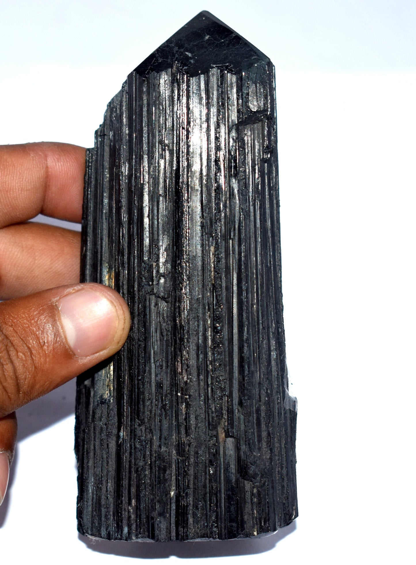 Black Tourmaline Crystal Pencil, {356.00 Gram},