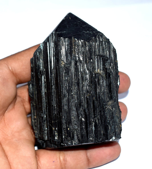 Black Tourmaline Crystal Pencil, {324.00 Gram},