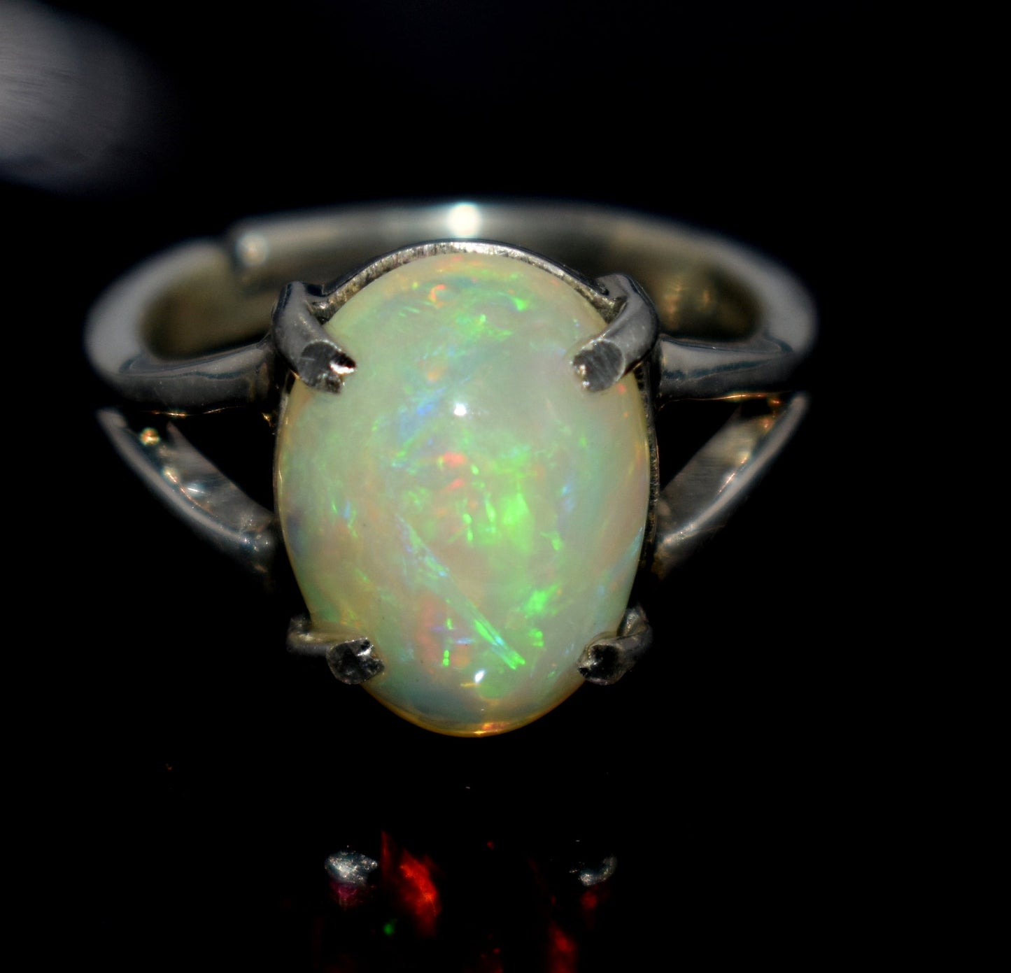 Ethiopian Opal 925 Sterling Silver Gemstone Free Size Ring ~ Handmade Jewelry, {5.20 Gram}