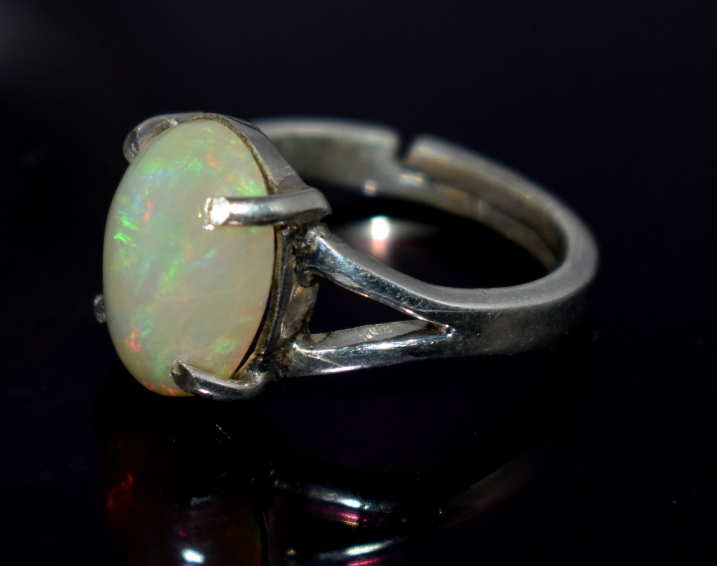 Ethiopian Opal 925 Sterling Silver Gemstone Free Size Ring ~ Handmade Jewelry, {5.20 Gram}