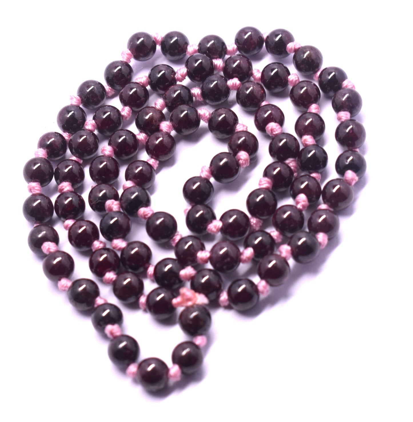 Garnet Mala Necklace | Mala Beads | Mala Jewelry | Prayer Beads | Meditation Beads | Boho Jewelry | Raw Garnet | Birthstone