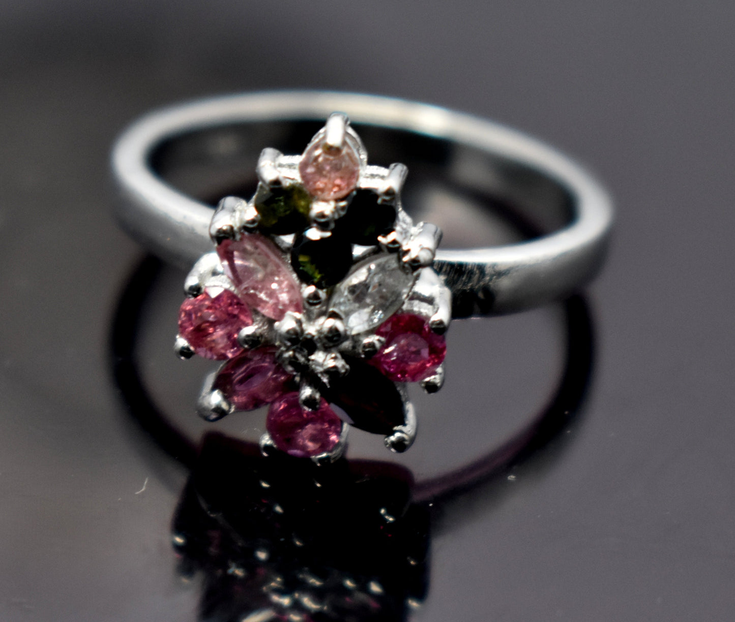 Genuine Tourmaline Ring | Handmade Tourmaline Band | October Birthstone | Tourmaline Jewelry