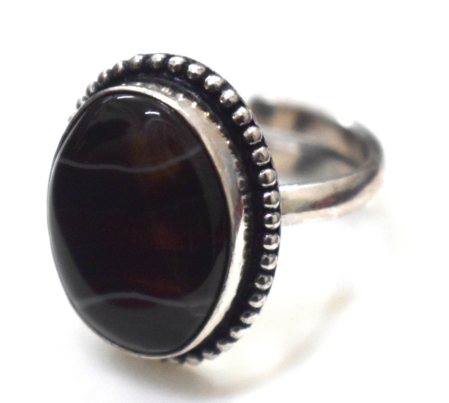 Botswana Agate Ring Free Size, {Weight- 8.70 Gram}