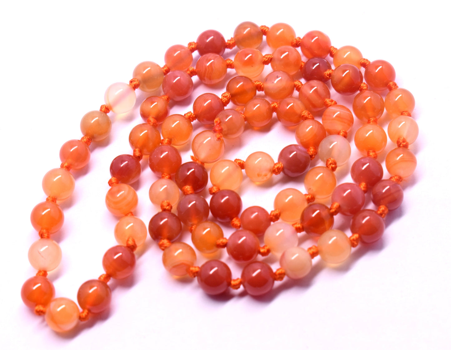 CARNELIAN Crystal Necklace, Mala - Handmade Jewelry, Beaded Necklace,