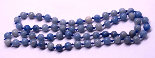 Blue Aventurine Mala, Endless Infinity Beaded Mala. Natural Stone Mala. Blue Jewelry.