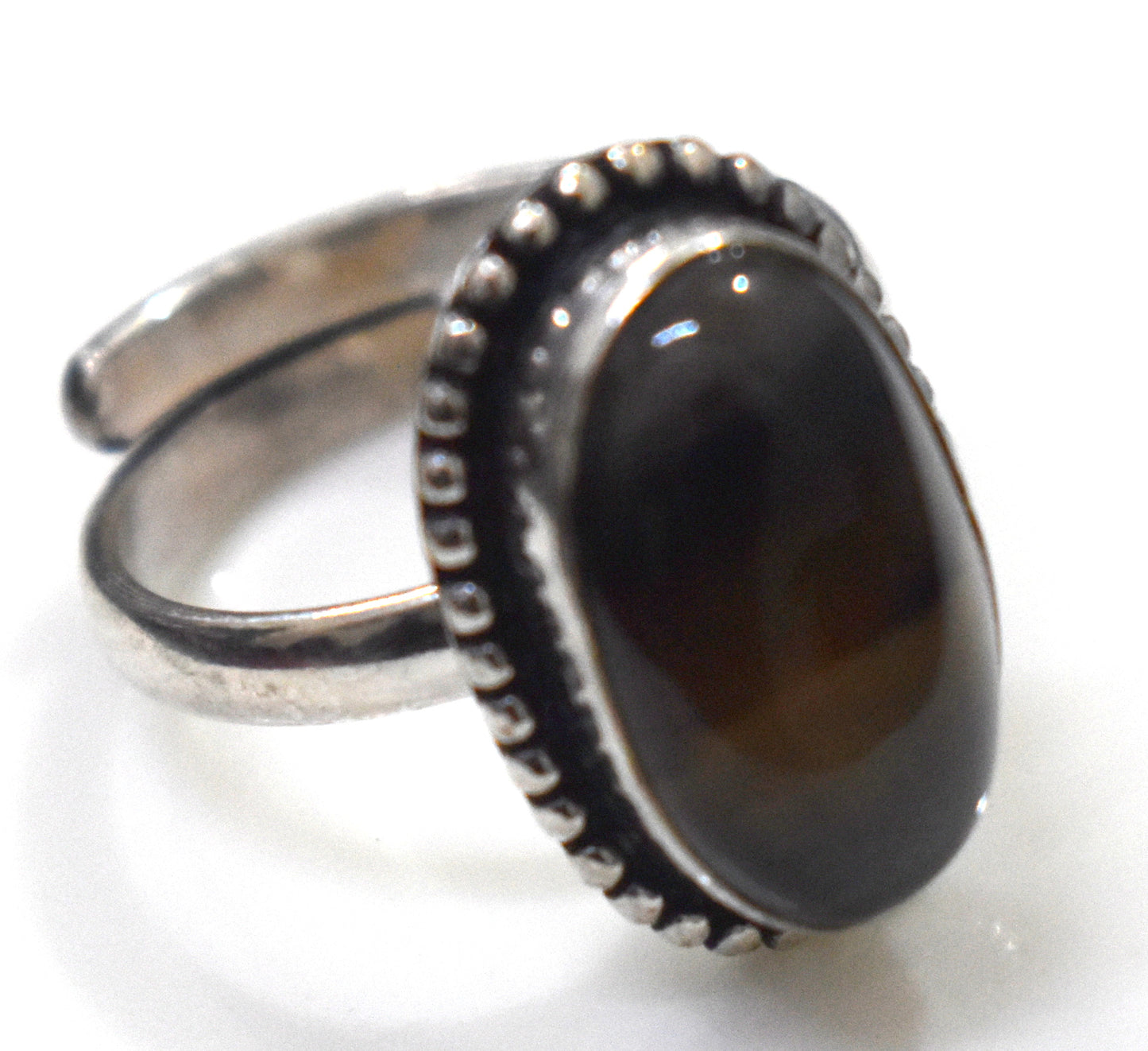 Botswana Agate Ring Free Size {Weight- 7.50 Gram}