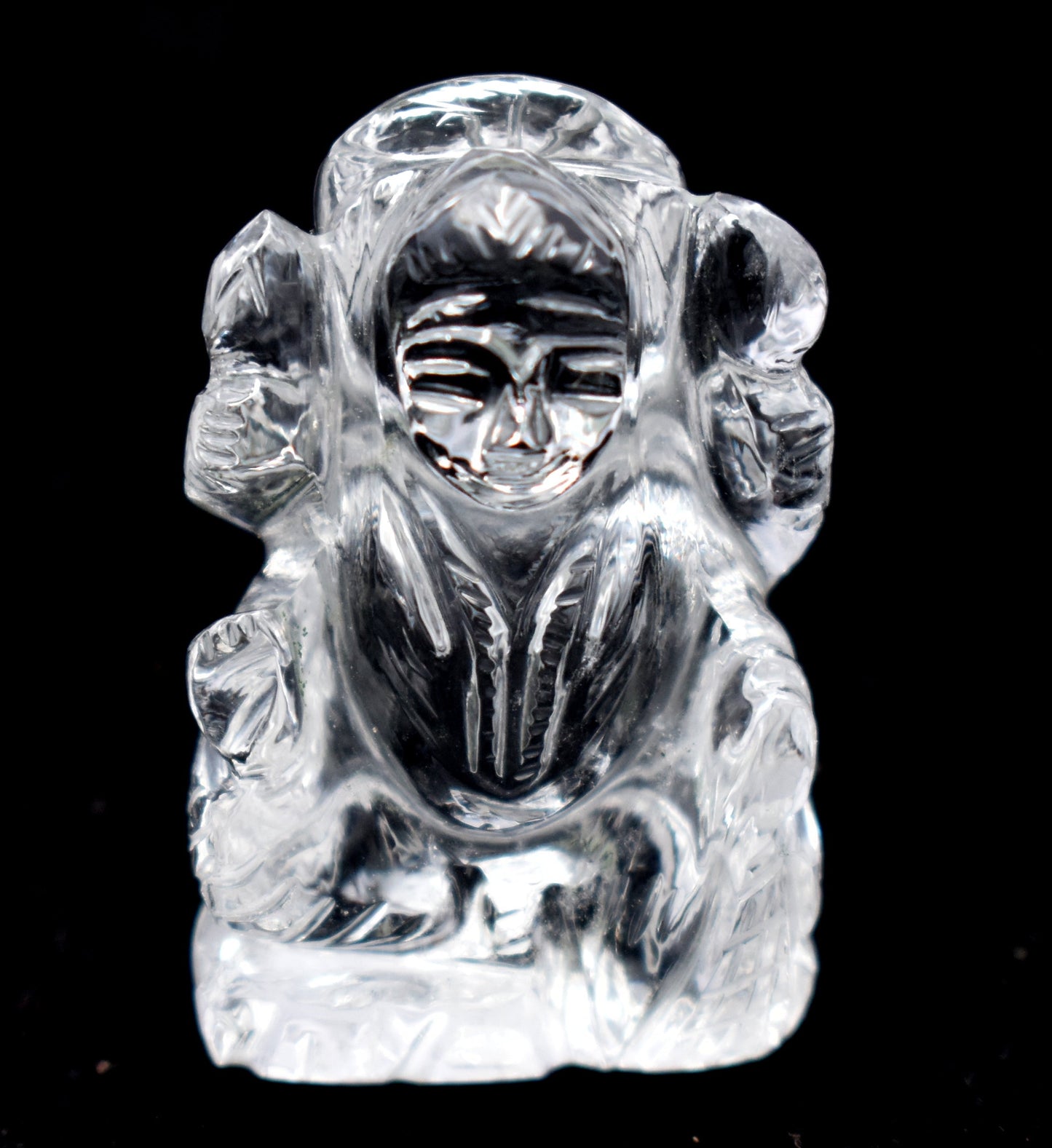 Goddess Lakshmi Carving Sculpture Statue Crystal Figurine Home decor Art deco Interior