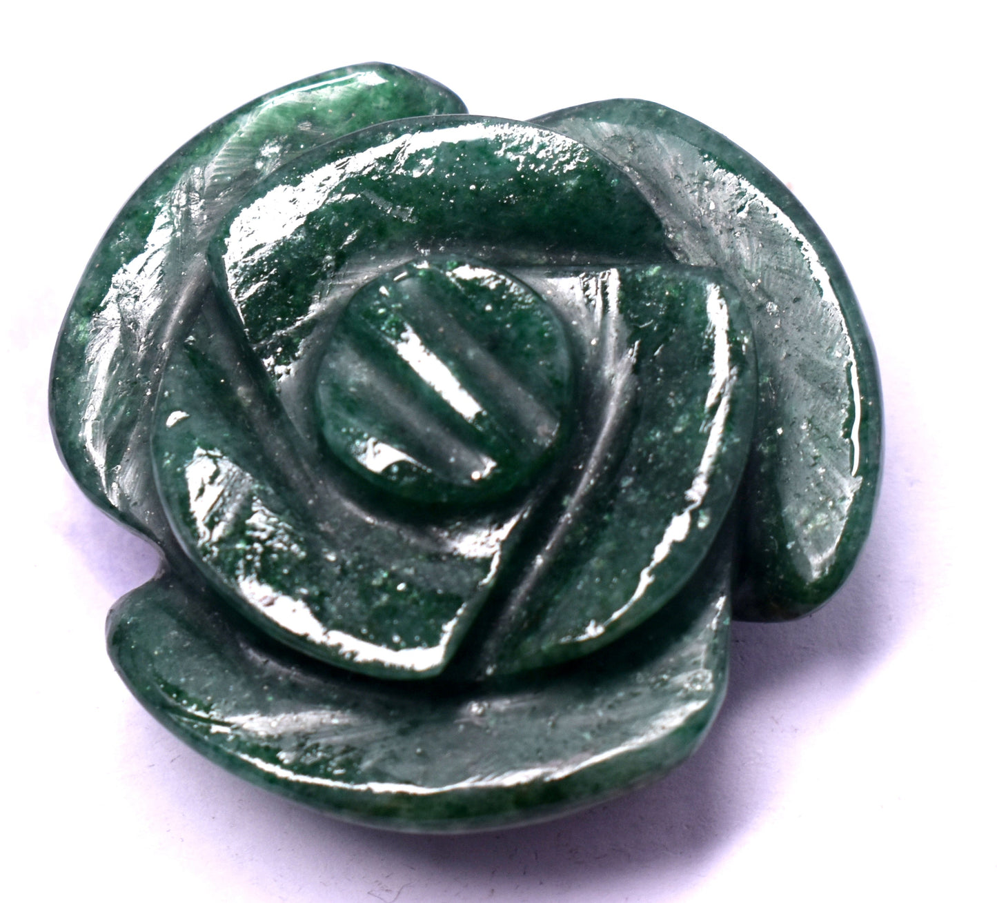 Natural Green Aventurine Curved Flower