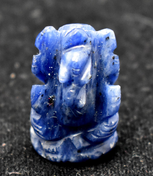 Blue Aventurine Ganesh Statue - Elegant Ganesh Figurine For Spiritual, {10.20 Gram}