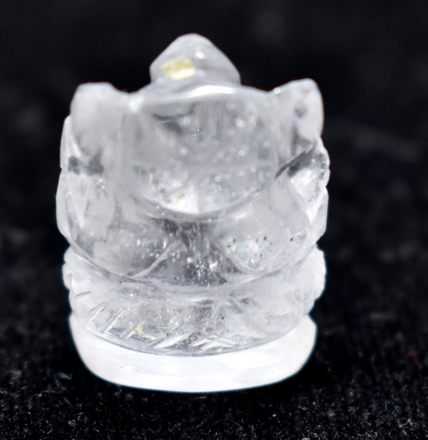 CLEAR HIMALAYAN QUARTZ Crystal Ganesh - Lord Ganesh Statue, {16.30 Gram}