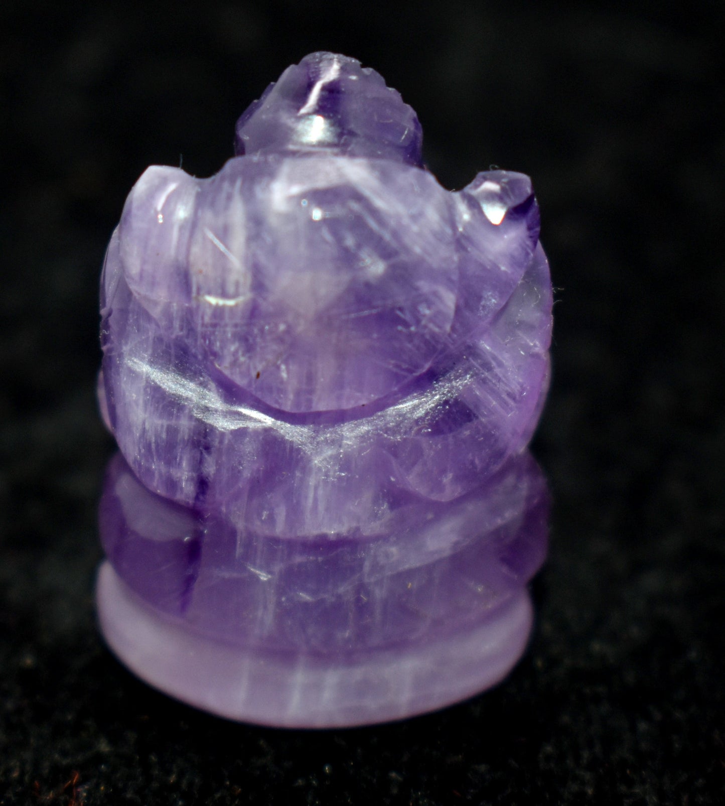 Amethyst Ganesh Carved Gemstone Crystal Gifts Sculpture {11.50 Gram} Rock Statue Wisdom and Spiritual Illumination Reiki/Chakra