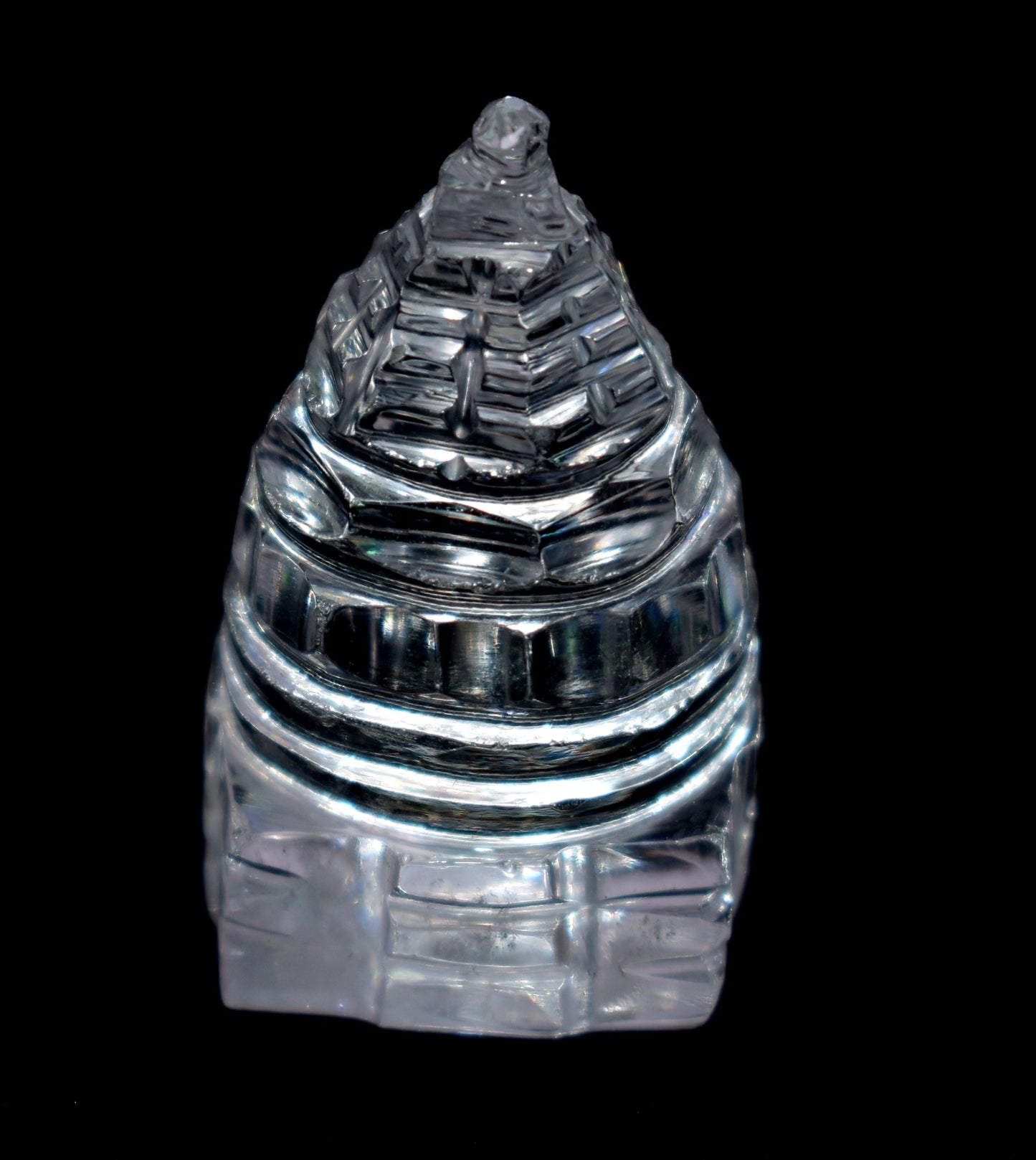 Crystal Sri Yantra, Solid HIMALAYAN Sri YANTRA Carved Crystal Quartz, {24.98 Gram}