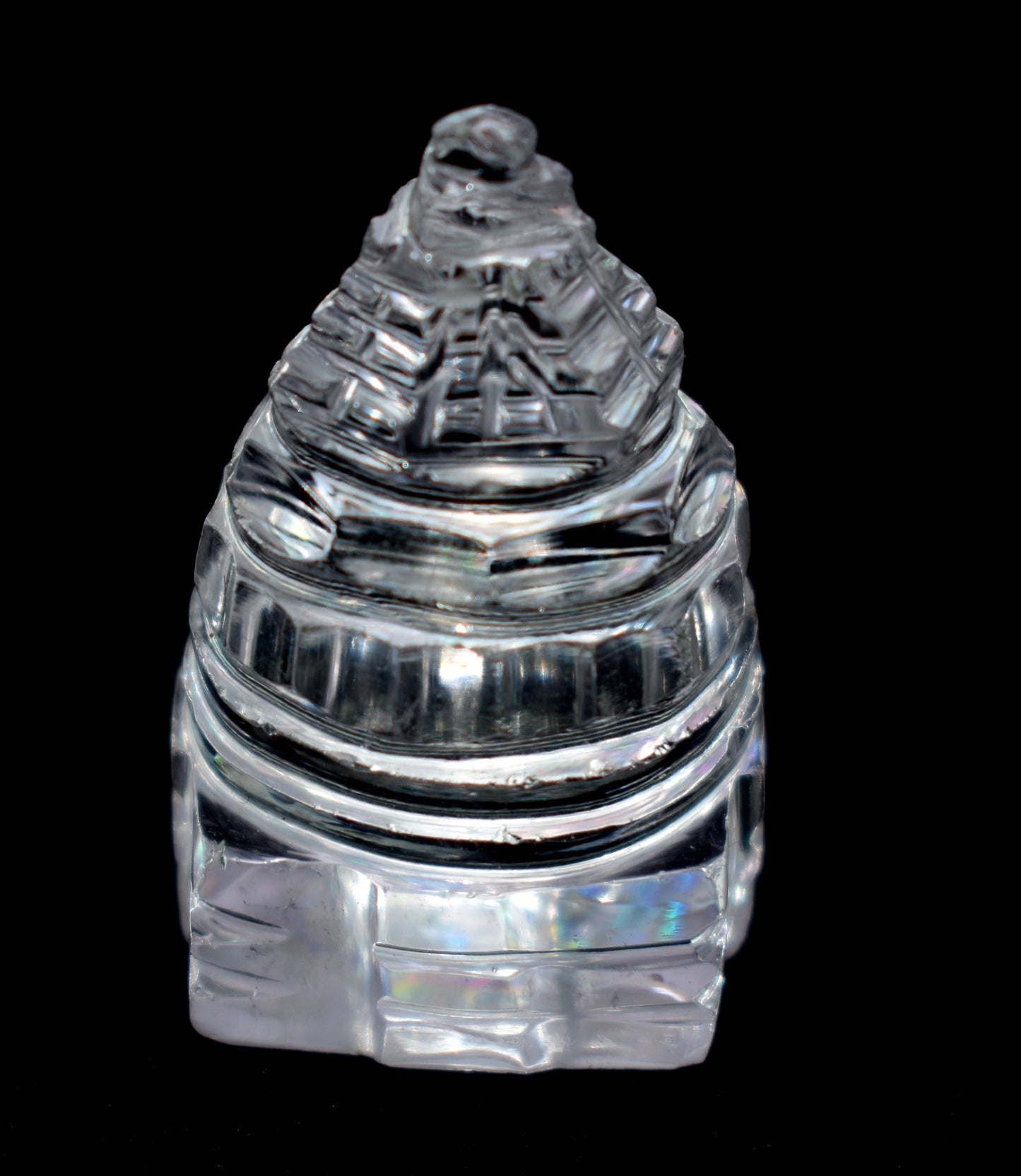 Crystal Sri Yantra, Solid HIMALAYAN Sri YANTRA Carved Crystal Quartz, {24.98 Gram}