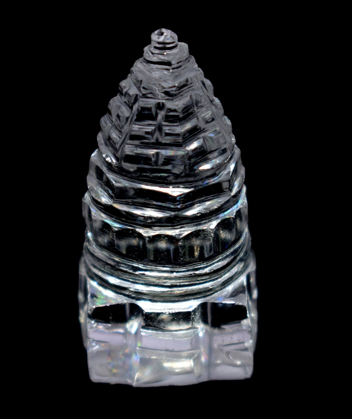 Crystal Sri Yantra, Solid HIMALAYAN Sri YANTRA Carved Crystal Quartz, {24.98 Gram}