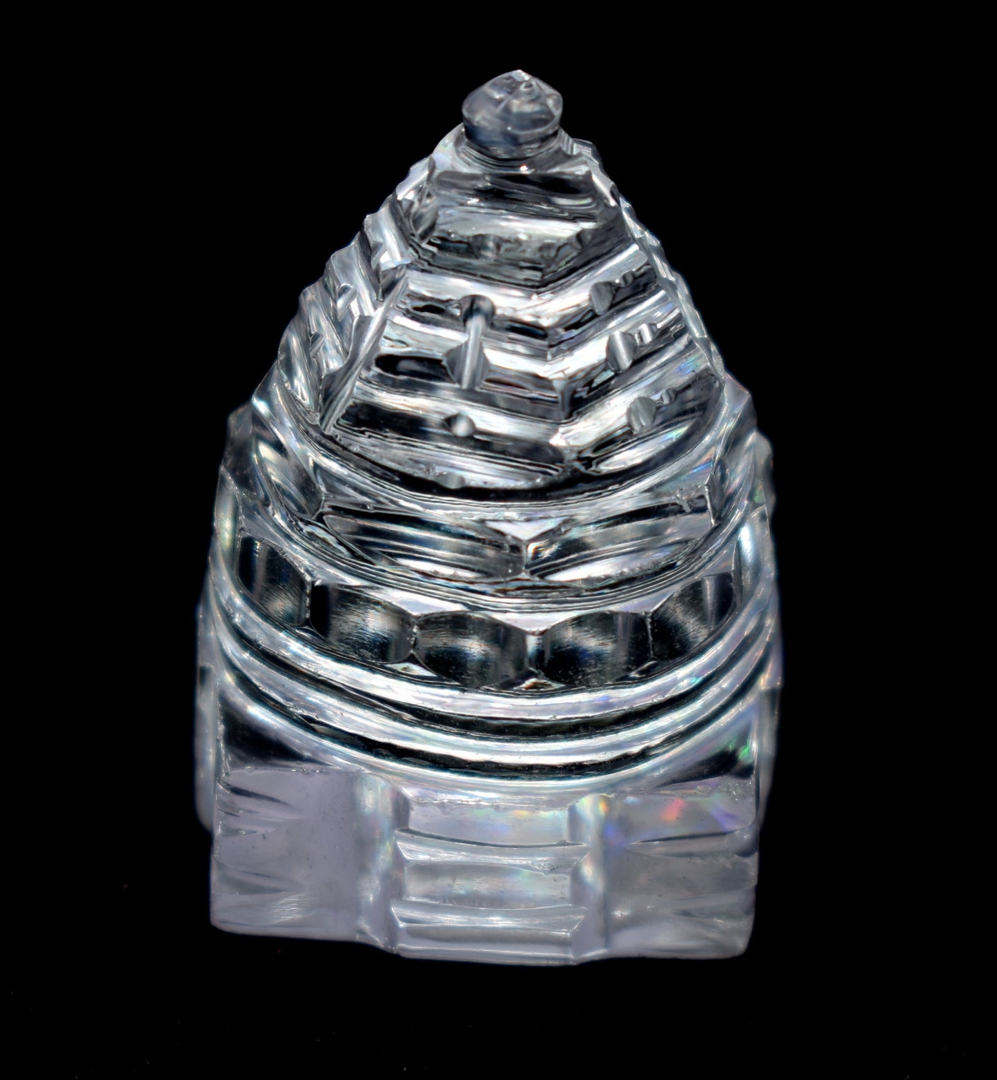 Crystal Sri Yantra, Solid HIMALAYAN Sri YANTRA Carved Crystal Quartz, {21.38 Gram}