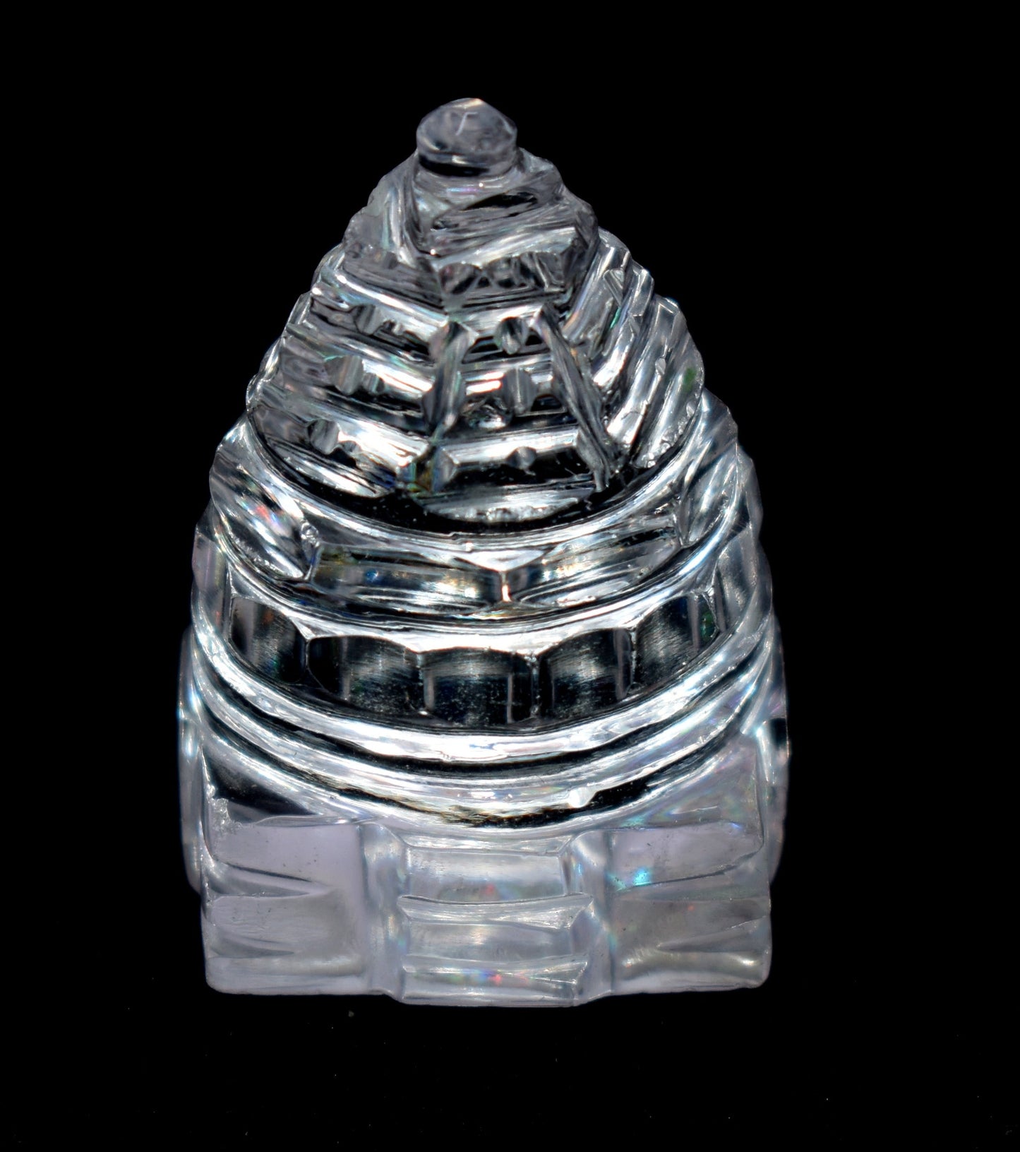 Crystal Sri Yantra, Solid HIMALAYAN Sri YANTRA Carved Crystal Quartz, {21.38 Gram}