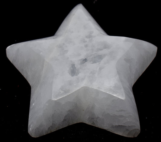 Selenite Polished Curved Star, {223.82 Gram}