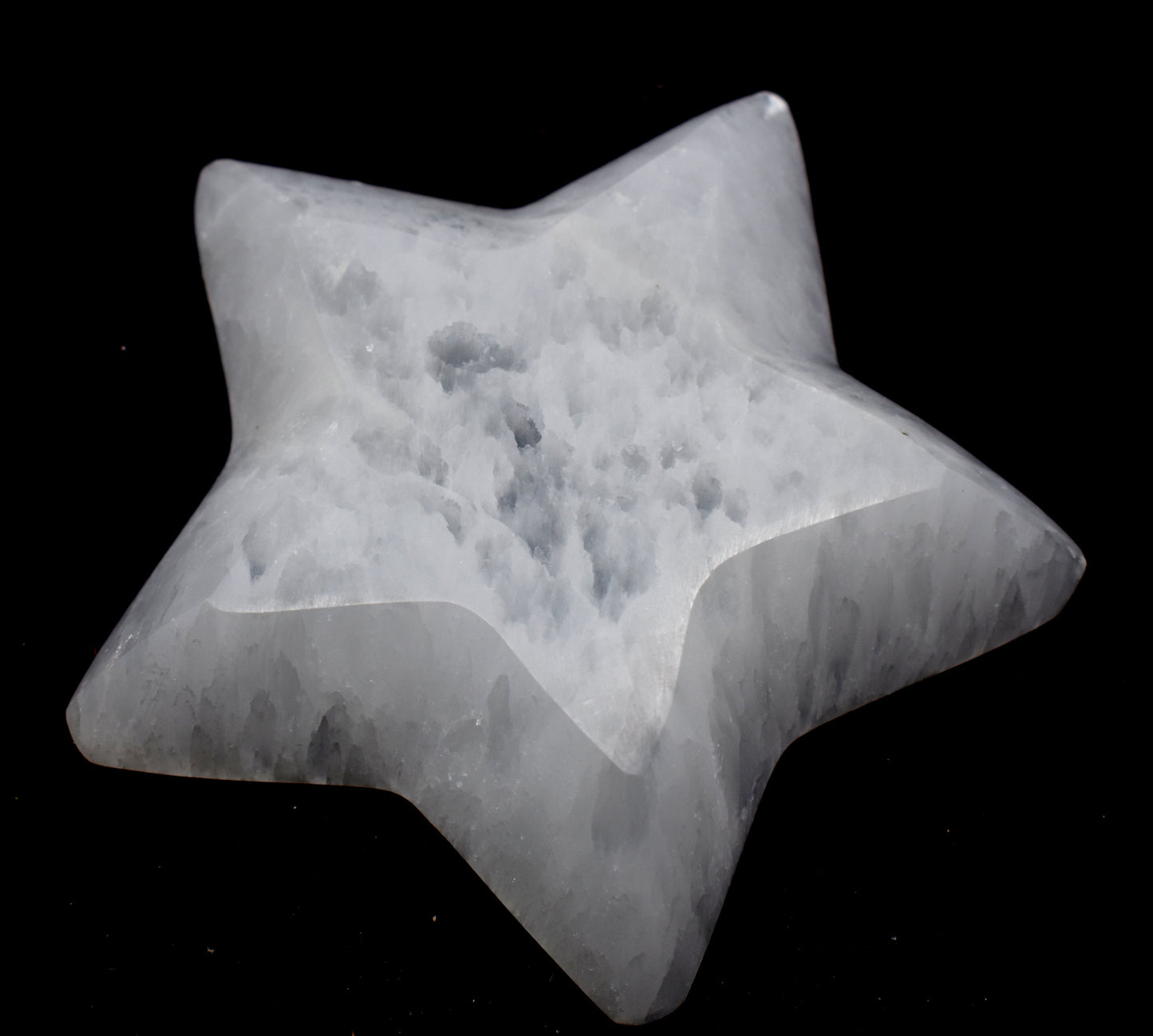 Selenite Polished Curved Star, {223.82 Gram}