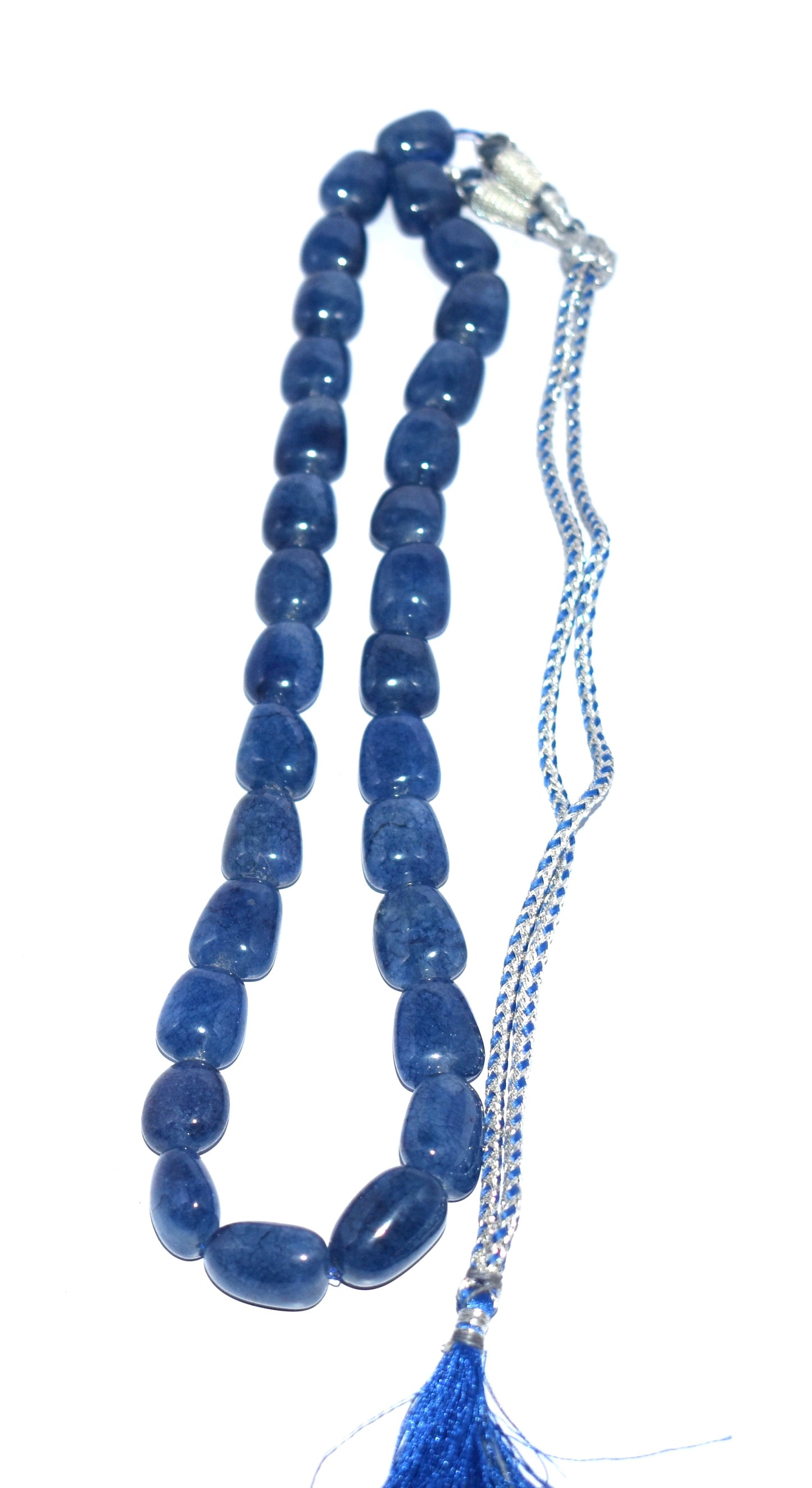 Blue Dyed Quartz Necklace