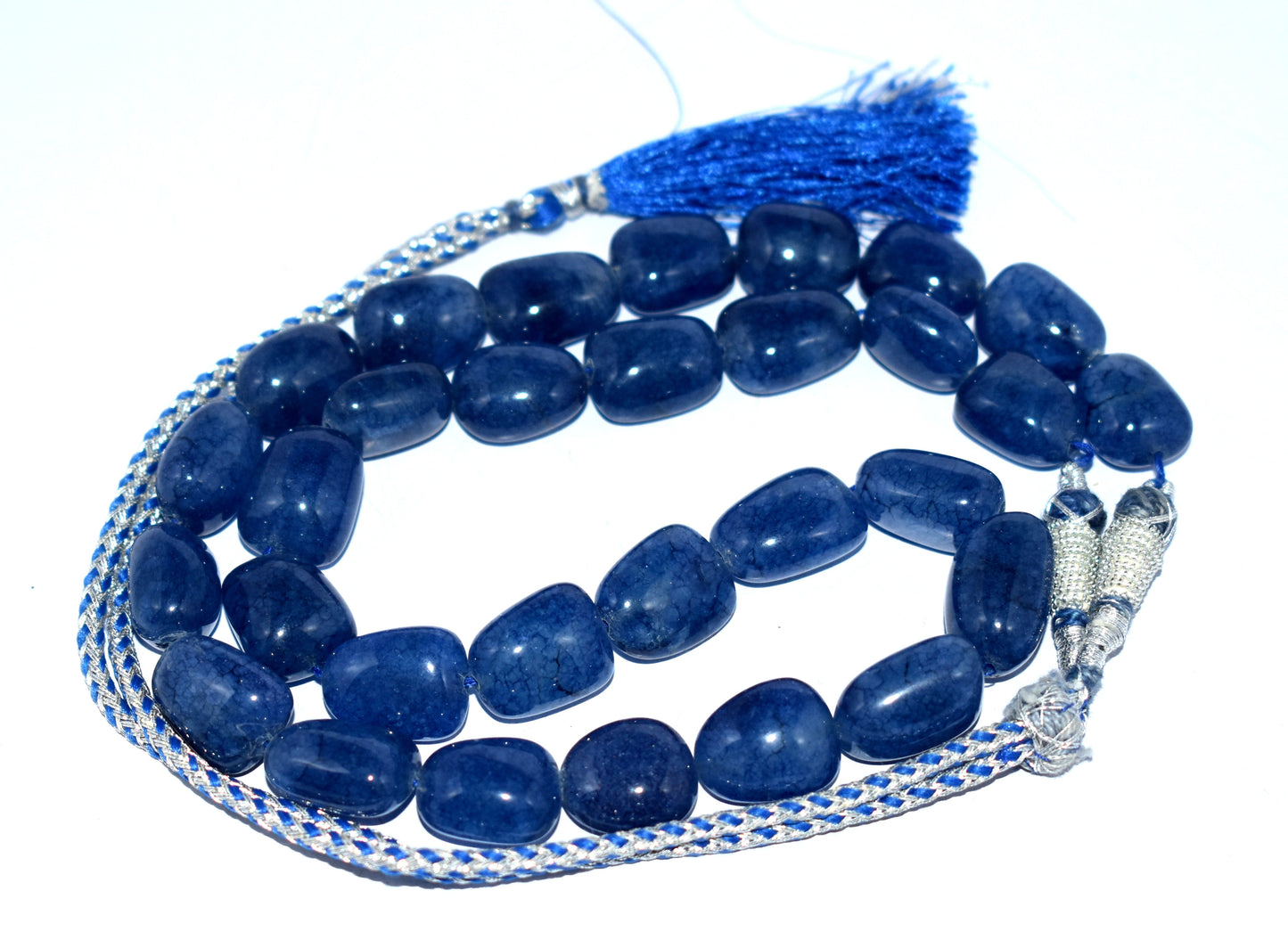 Blue Dyed Quartz Necklace