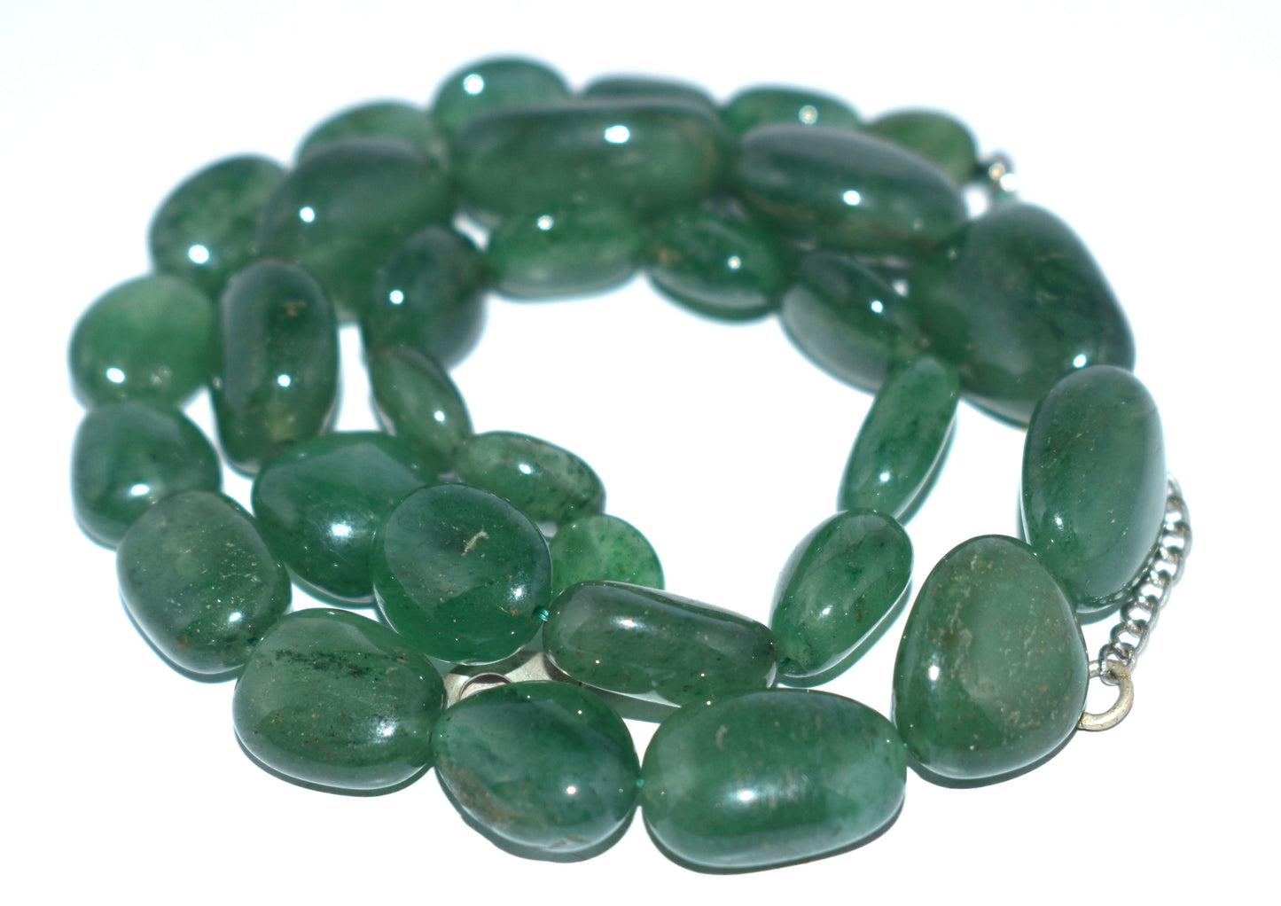 Natural Green Aventurine Tumble Necklace