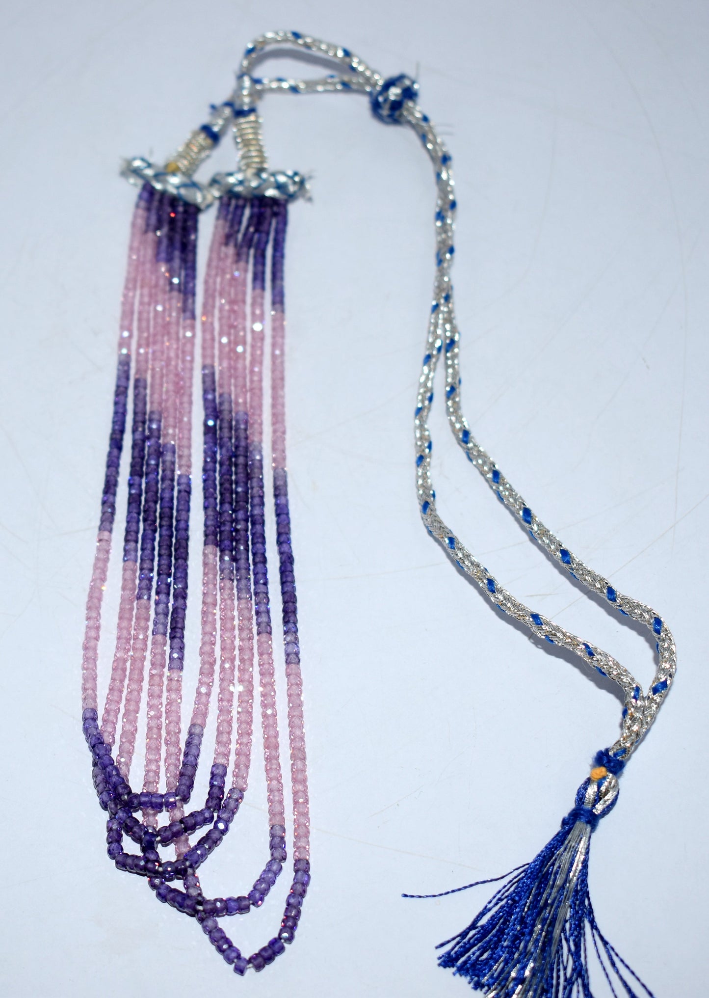 Beautiful Pink And Purple zircon necklace