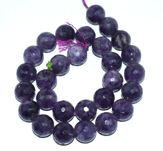 Natural Amethyst Round Ball Honey Comb Cut