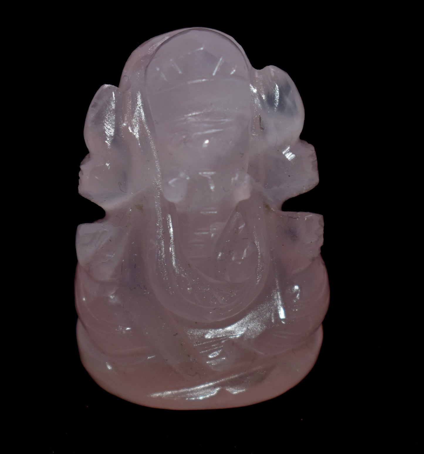 Rose Quartz Gemstone Ganesh, Spiritual Home Decor, Crystals Figurine, Positive Energy,