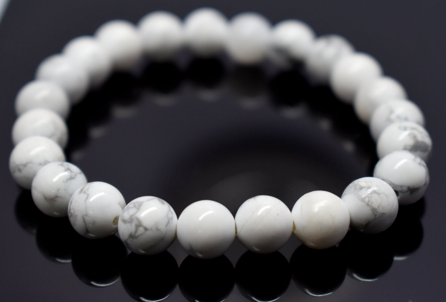 Howlite Bead Bracelet| Crystal jewelry| White Crystal| Bead bracelet| Gemstone Bracelet