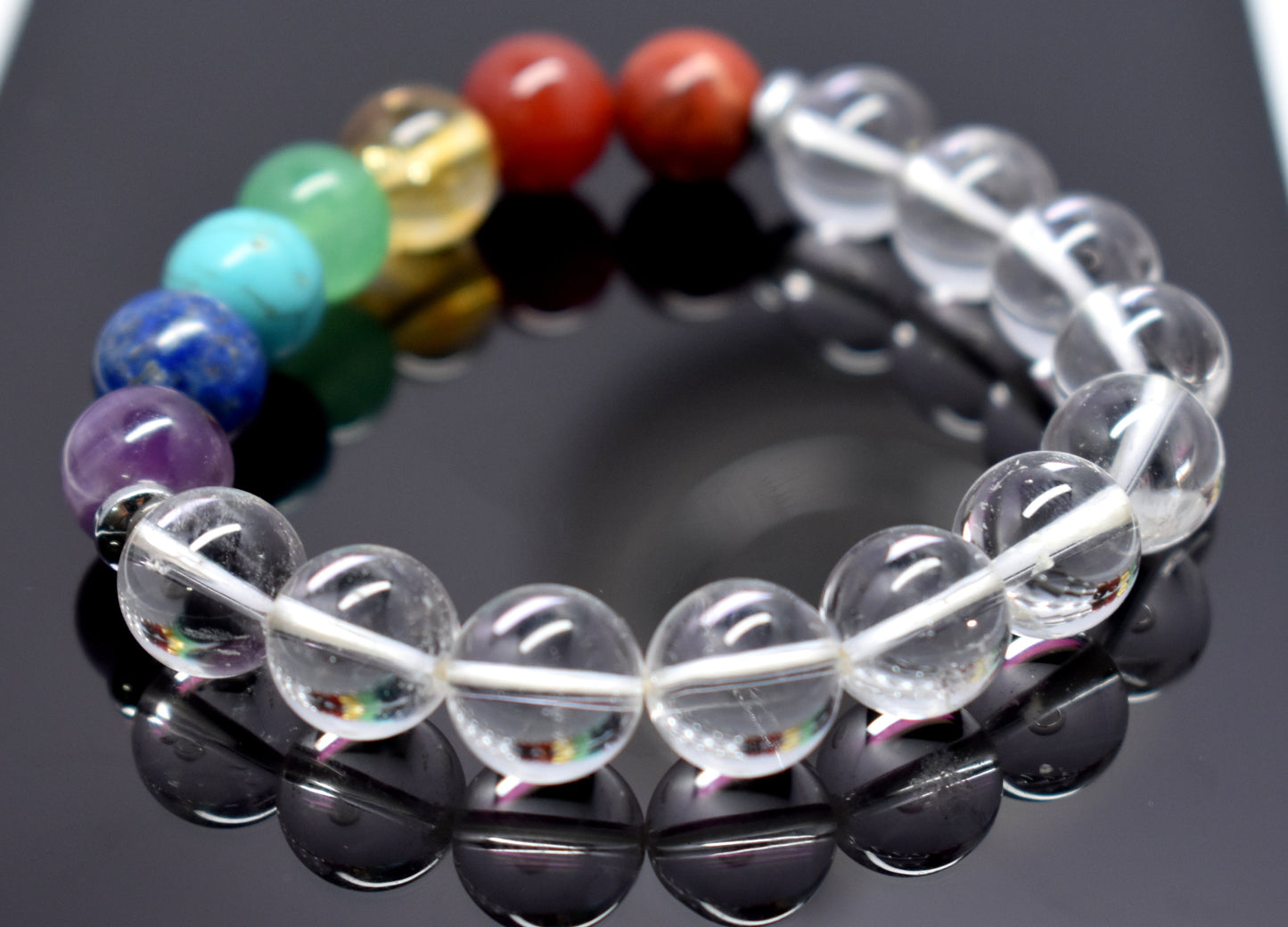 Multicolor Gemstone Seven Chakra Bracelet (for Men and Women)